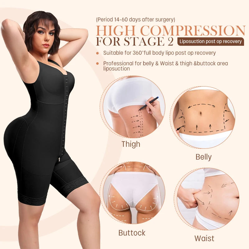 Good High Quality Compression Booty Lifting Shapewear Fajas Colombianas Post Surgery Body Shapers Fajas Shapewear for Women