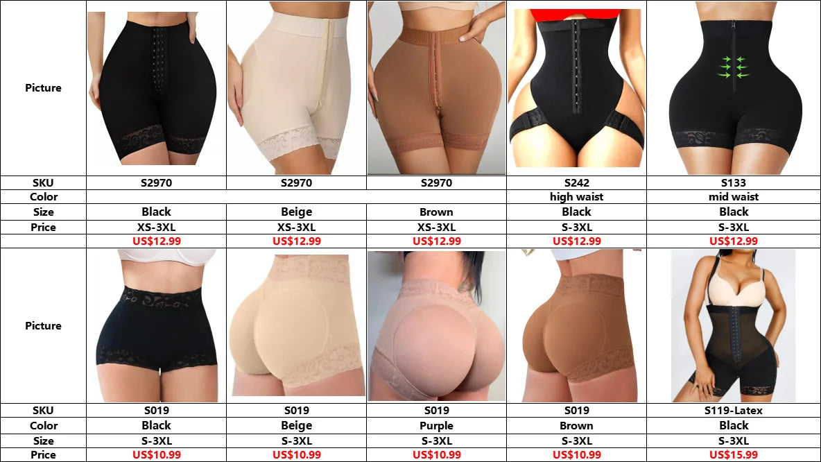 Fajas Colombiana Corrective Girdle Women Post Surgery Postpartum Corset Waist Trainer Butt Lifter Shapewear Full Body Shaper