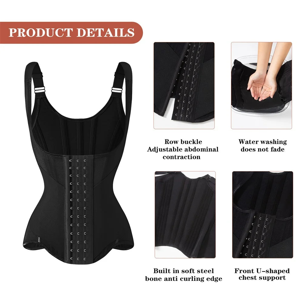 Waist Trainer Tummy Control Body Shaper Slimming Corset Shapewear Hourglass Waist Cincher Vest Belt