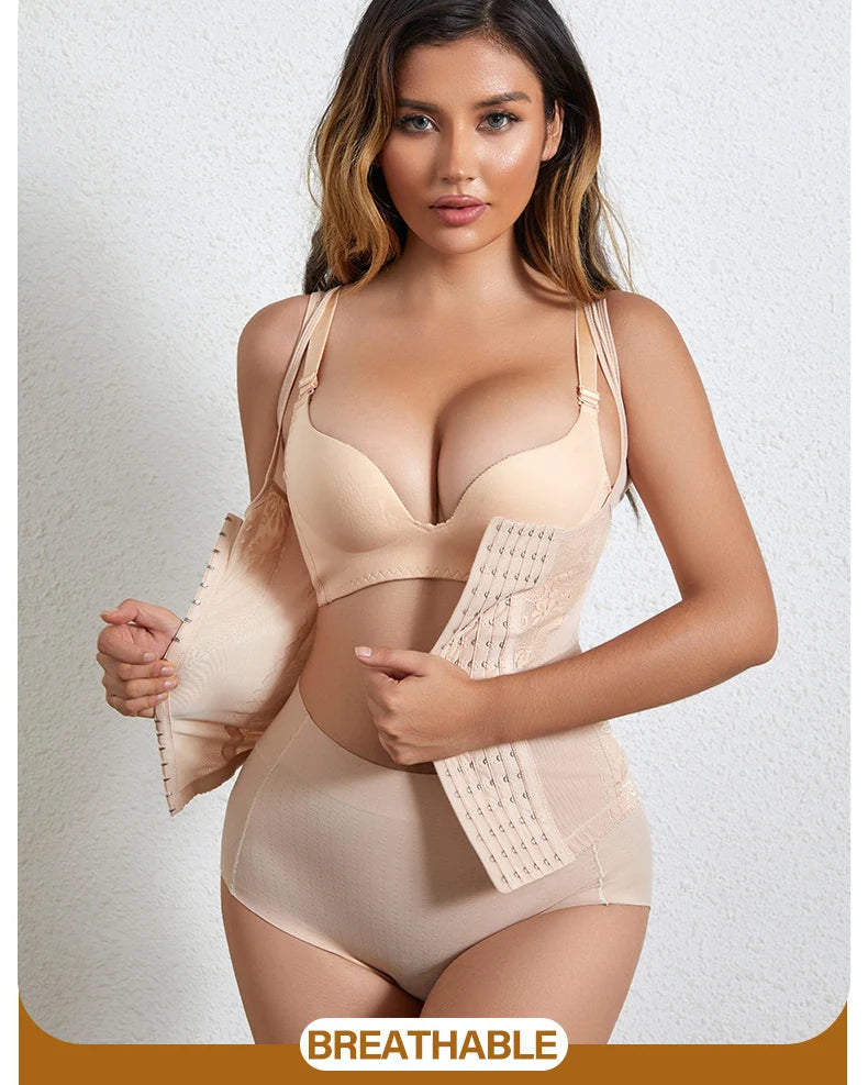 Women Waist Trainer Corset Push Up Vest Slimming Belt Body Shaper Sheath Flat Belly Postpartum Girdles Shaperwear Bodysuits