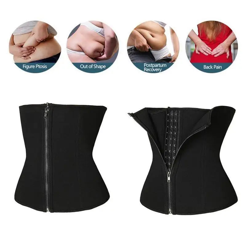 Women Tummy Control Waist Slimming Belt Weight Loss Waist Trainer Body Shaper Corset Belly Sheath Tummy Trimmer Cincher Sports