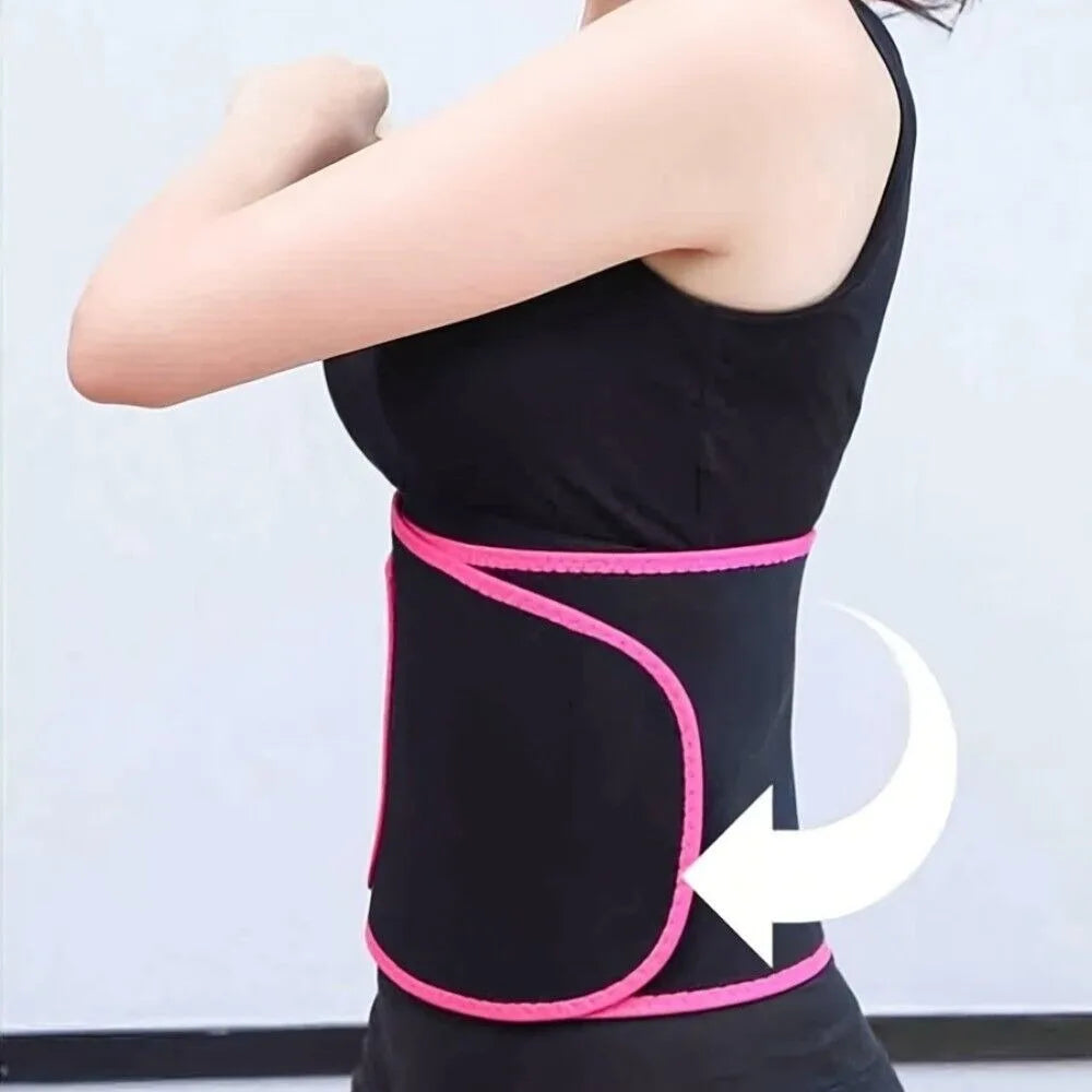 Women Slimming Belt Fitness Corset Waist Support Adjustable Sweat Waist Trainer Body Shaper Lumbar Belt