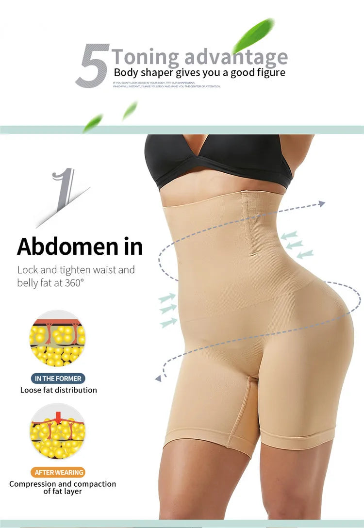 High Waist Trainer Body Shaper Tummy Slimming Sheath Woman Flat Belly Control Panties Hip Butt Lifter Briefs Panty Shapewear