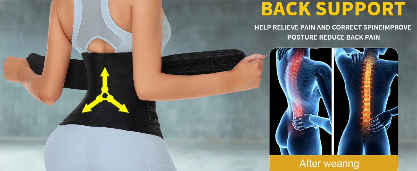 Women Men Breathable Neoprene Waist Trainer Belt Tummy Control Workout Waist Cincher Sauna Sweat Girdle Sport Waist Trimmer