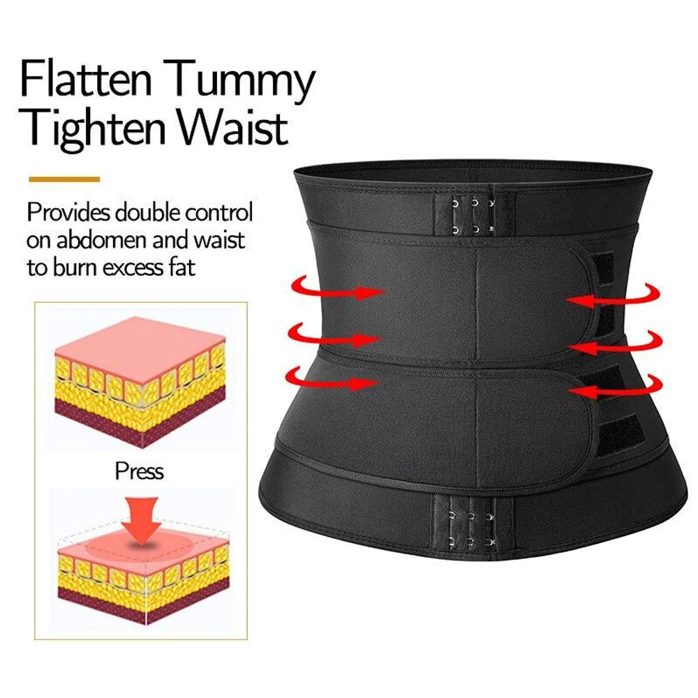 Women Men Breathable Neoprene Waist Trainer Belt Tummy Control Workout Waist Cincher Sauna Sweat Girdle Sport Waist Trimmer