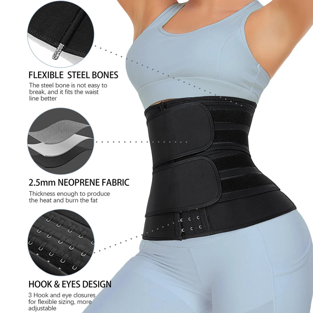 Women Men Breathable Neoprene Waist Trainer Belt Tummy Control Workout Waist Cincher Sauna Sweat Girdle Sport Waist Trimmer