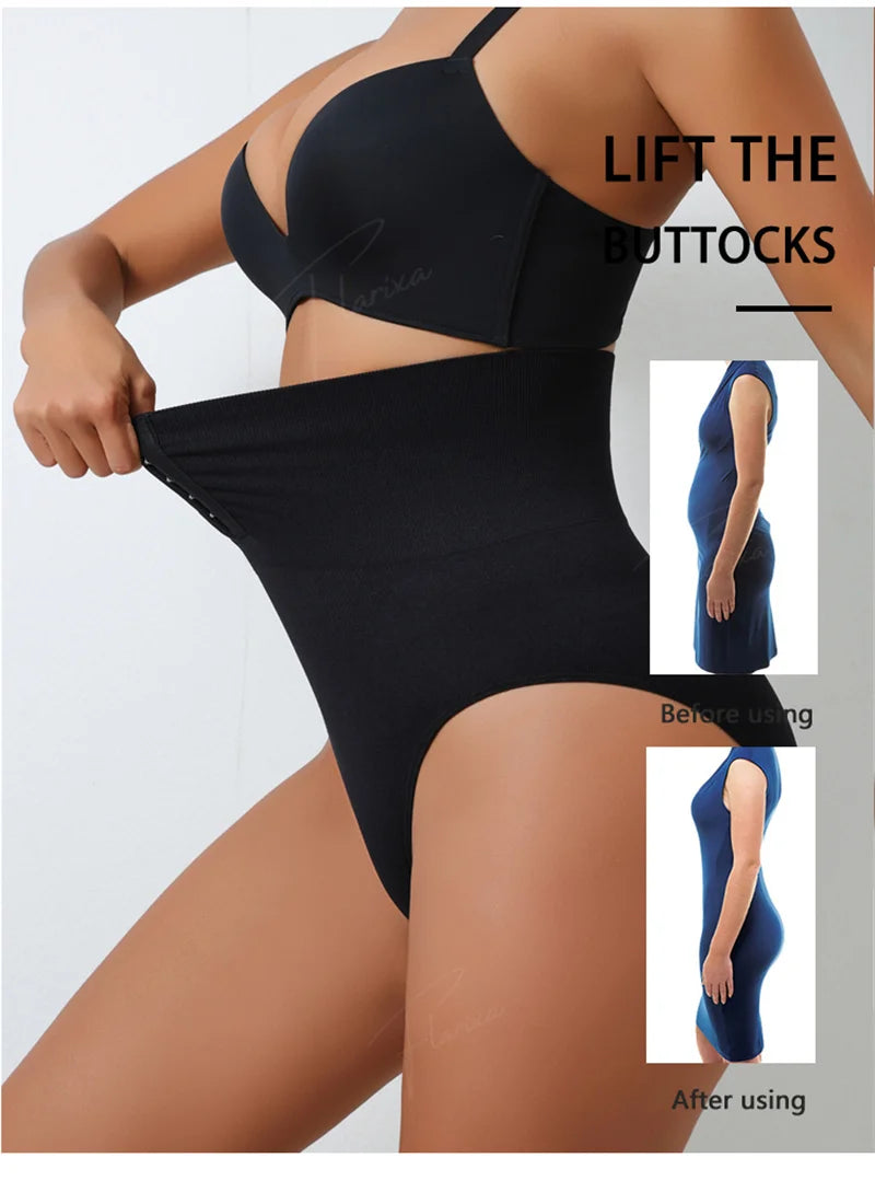 Flarixa High Waist Shaping Briefs Women Waist Trainer Tummy Control Panties Adjustable Hooks Shapewear Belly Slim Hip Lift Pants