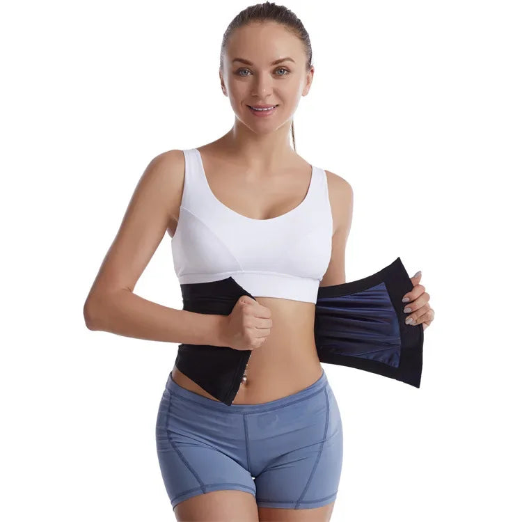 Waist Trainer Strap Premium Sauna Wrap Women Weight Loss Waist Trimmer Fitness Sweat Workout Hooks Slimming Belt Belly Cincher