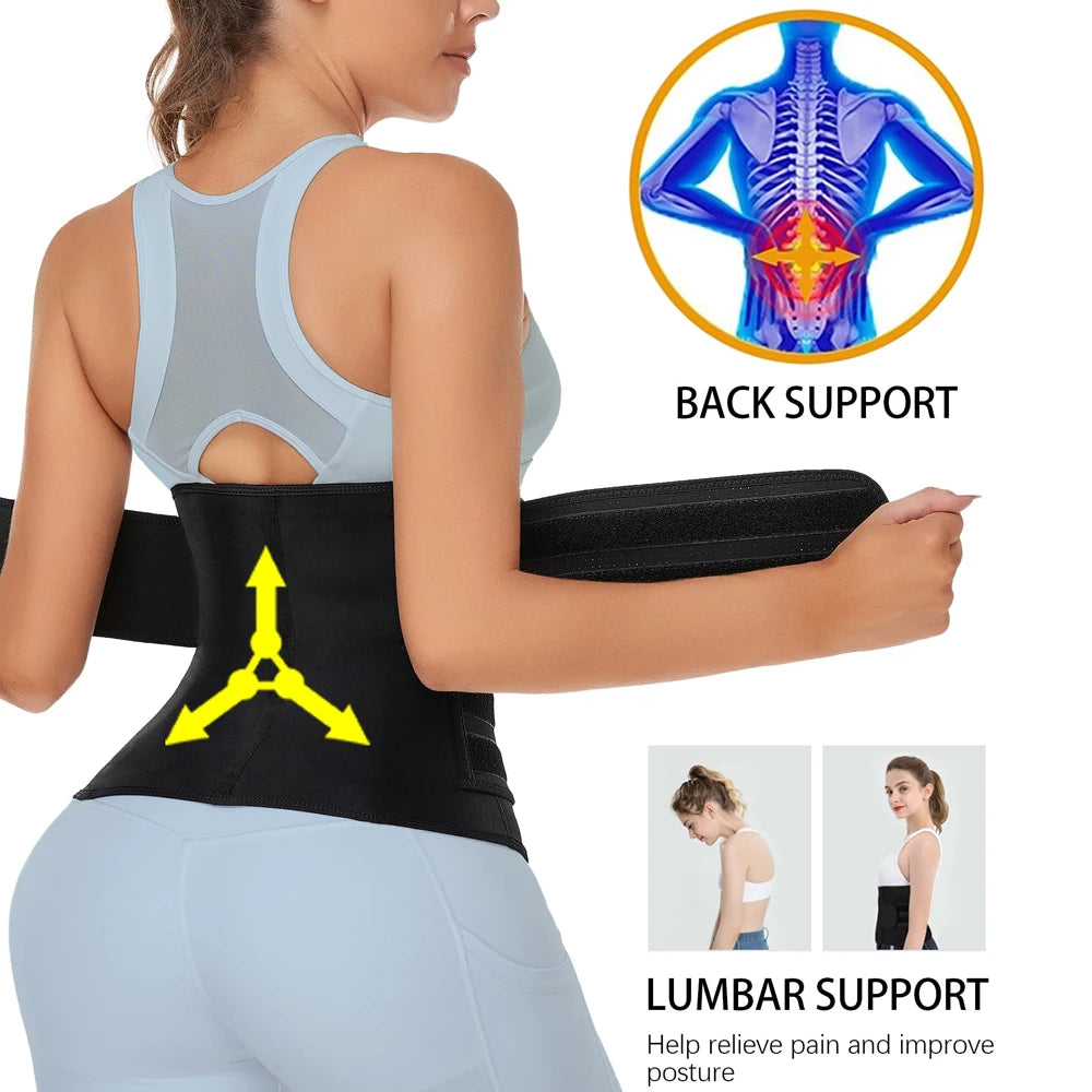 Women Men Breathable Neoprene Waist Trainer Belt Tummy Control Workout Waist Cincher Sauna Sweat Girdle Sport Waist Trimmer