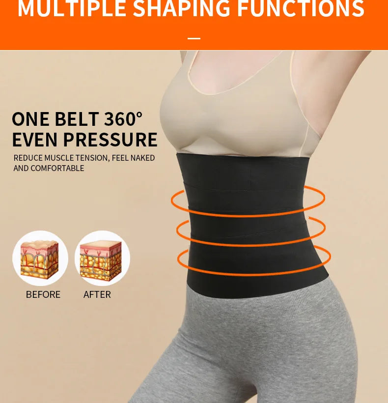 Women Waist Belt Postpart Sheath Trainer Belt Neoprene Adjustable Body Shaper Fitness Bandage Wrap Breathable Slimming Tummy 3M