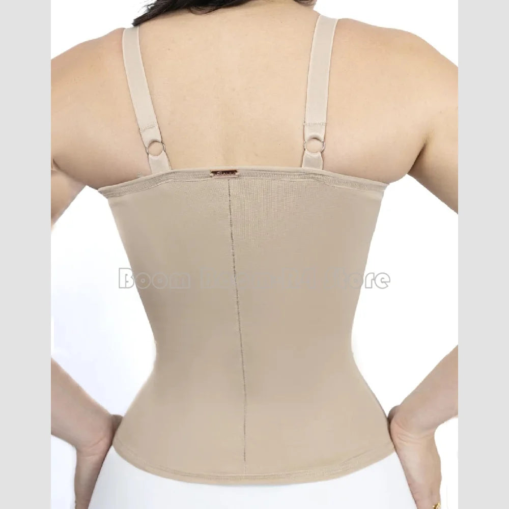Women Waist Trainer with Bra Corset Slimming Sheath Faja Adjustable Hooks Postpartum Shapewear Vest Modeling Girdles Lace Design