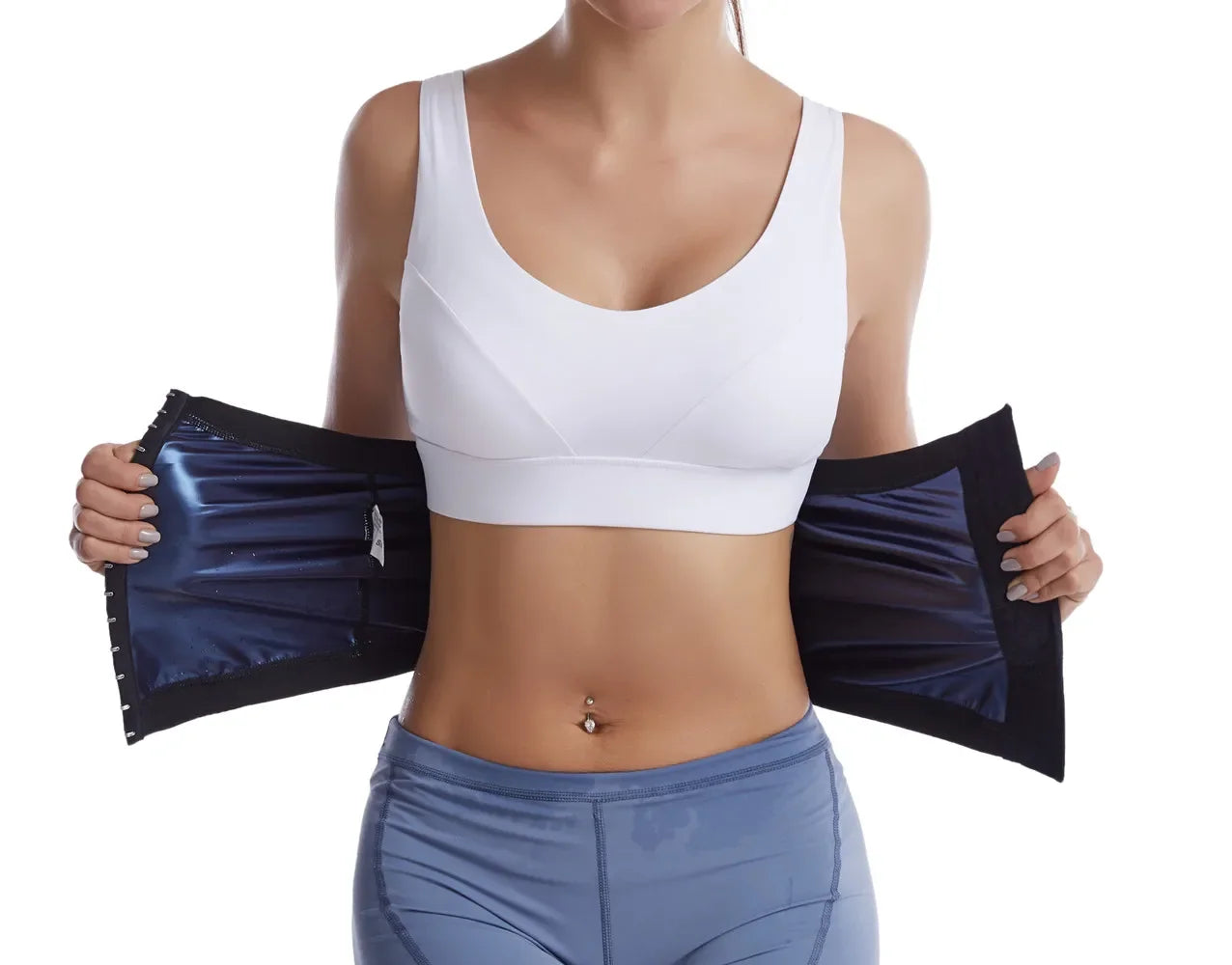 Waist Trainer Strap Premium Sauna Wrap Women Weight Loss Waist Trimmer Fitness Sweat Workout Hooks Slimming Belt Belly Cincher