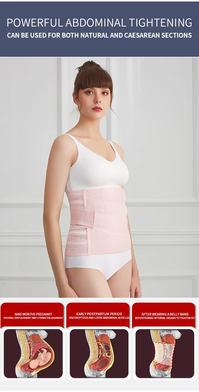 Postpartum Belly Belt Adjustable Comfortable Waist Trainer for Women Ideal for Postnatal Recovery and Body Shaping Soft