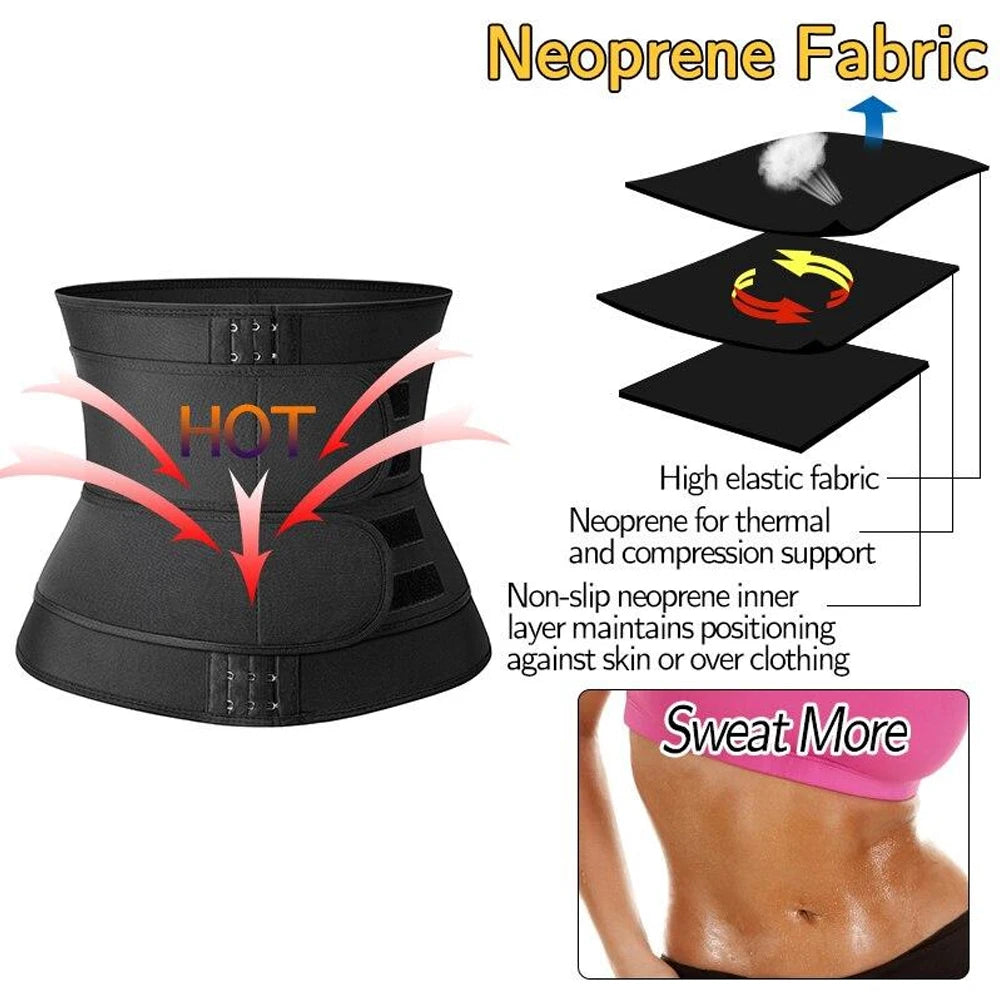 Women Men Breathable Neoprene Waist Trainer Belt Tummy Control Workout Waist Cincher Sauna Sweat Girdle Sport Waist Trimmer