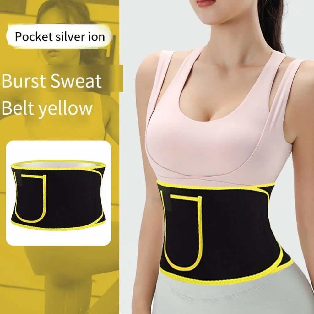 Women Slimming Belt Fitness Corset Waist Support Adjustable Sweat Waist Trainer Body Shaper Lumbar Belt