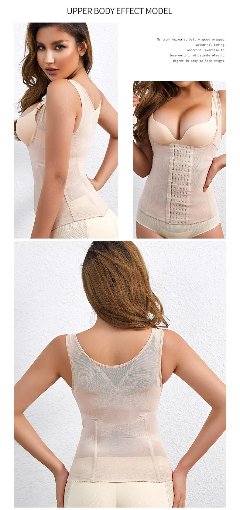 Women Waist Trainer Vest Tummy Control Body Shaper Slimming Shapewear Sheath Belt Flat Belly Girdles Waist Cincher Corset Vest