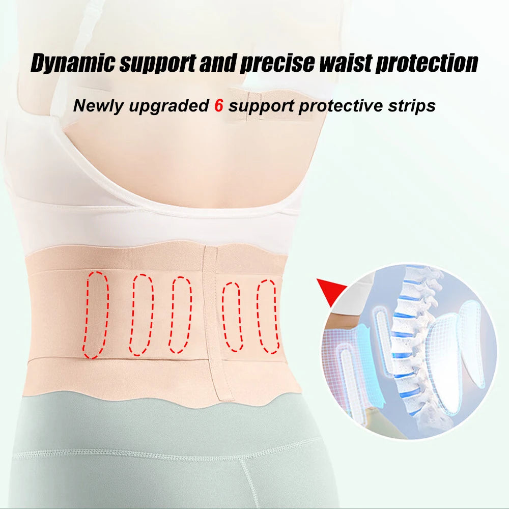 Adjustable Thin Breathable Back Brace for Men and Women, Waist Trainer Belt, Spine Support, Lumbar Corset, Gym Belts, 1Pc