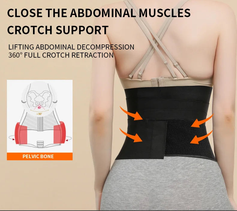 Women Waist Belt Postpart Sheath Trainer Belt Neoprene Adjustable Body Shaper Fitness Bandage Wrap Breathable Slimming Tummy 3M