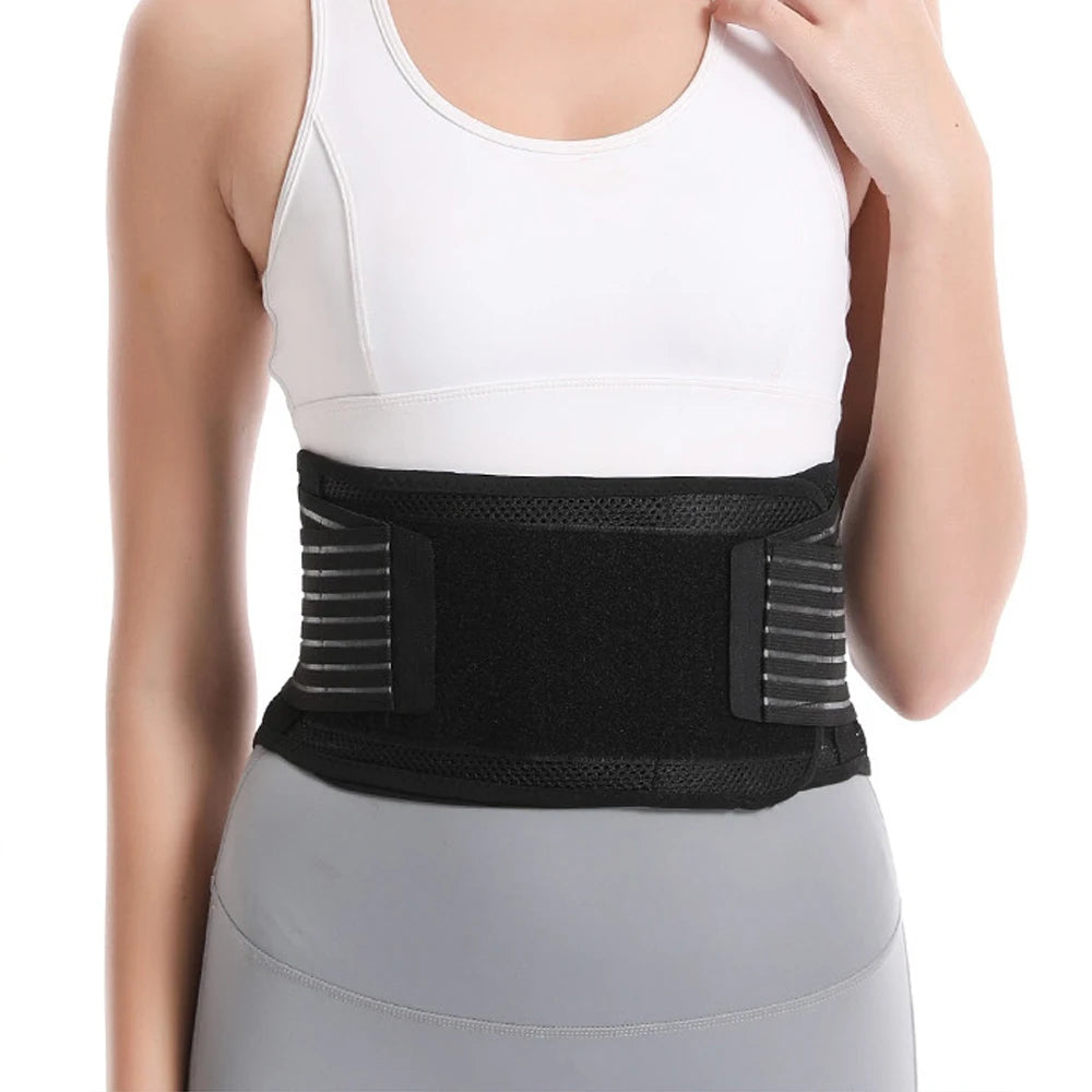 Adjustable Waist Trainer Belt Men Women Lower Back Brace Spine Support Waist Belt Orthopedic Breathable Lumbar Corset