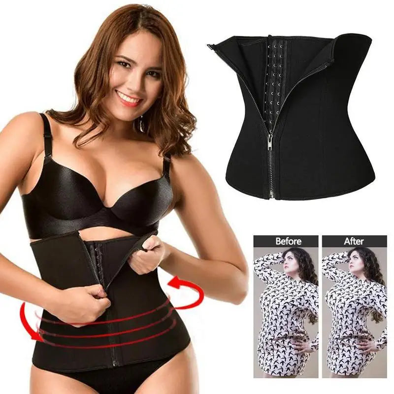 Women Tummy Control Waist Slimming Belt Weight Loss Waist Trainer Body Shaper Corset Belly Sheath Tummy Trimmer Cincher Sports