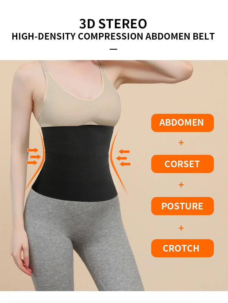 Women Waist Belt Postpart Sheath Trainer Belt Neoprene Adjustable Body Shaper Fitness Bandage Wrap Breathable Slimming Tummy 3M