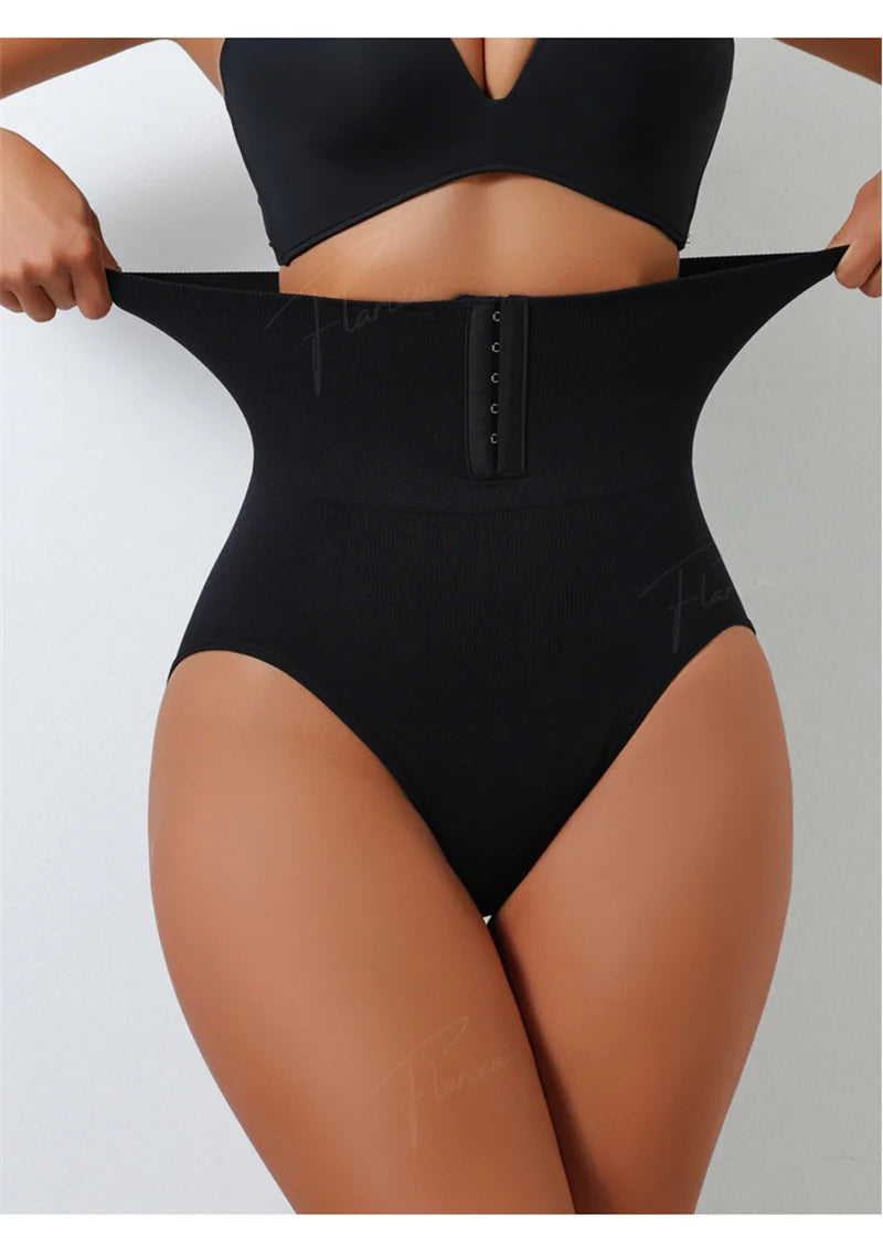 Flarixa High Waist Shaping Briefs Women Waist Trainer Tummy Control Panties Adjustable Hooks Shapewear Belly Slim Hip Lift Pants