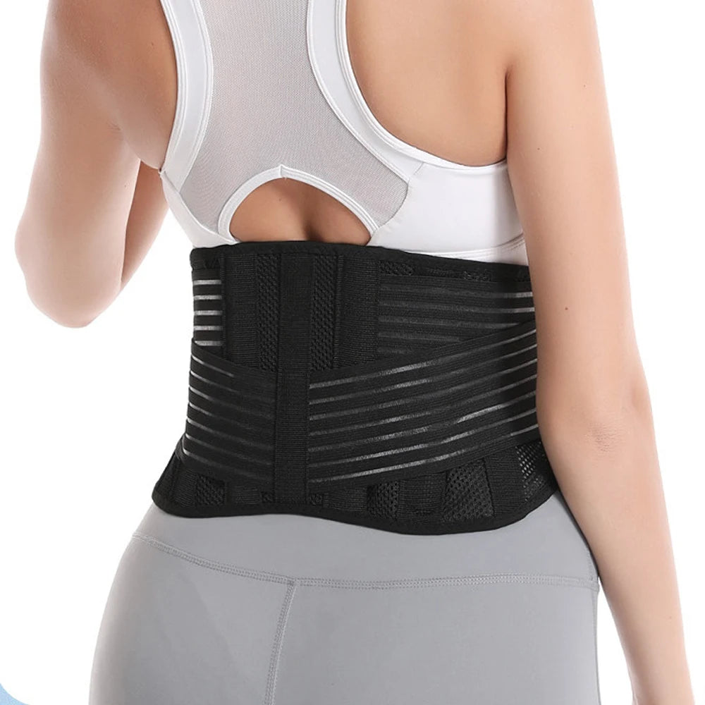 Adjustable Waist Trainer Belt Men Women Lower Back Brace Spine Support Waist Belt Orthopedic Breathable Lumbar Corset
