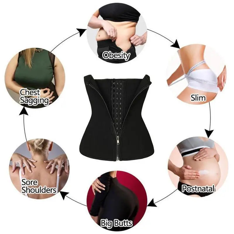 Women Tummy Control Waist Slimming Belt Weight Loss Waist Trainer Body Shaper Corset Belly Sheath Tummy Trimmer Cincher Sports