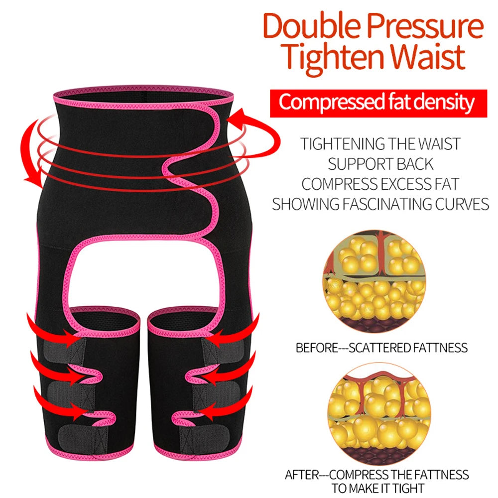 Waist Trainer for Women,3 In 1 Waist Thigh Trimmer and Weight Loss for Workout,Body Shaper Weight Loss Butt Lifter Waist Trainer