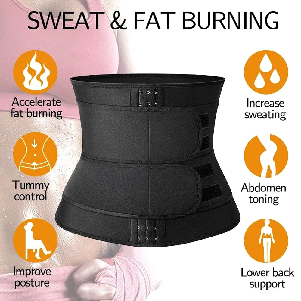 Women Men Breathable Neoprene Waist Trainer Belt Tummy Control Workout Waist Cincher Sauna Sweat Girdle Sport Waist Trimmer