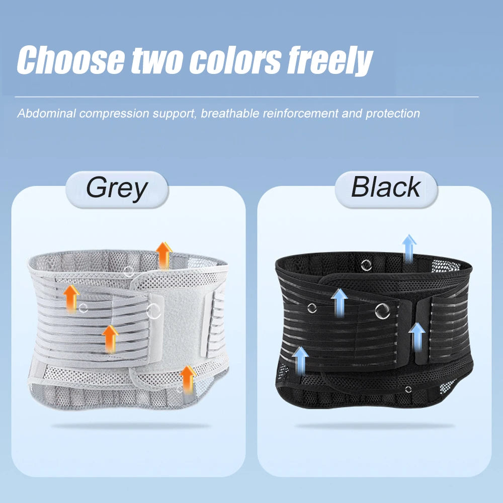 Adjustable Waist Trainer Belt Men Women Lower Back Brace Spine Support Waist Belt Orthopedic Breathable Lumbar Corset