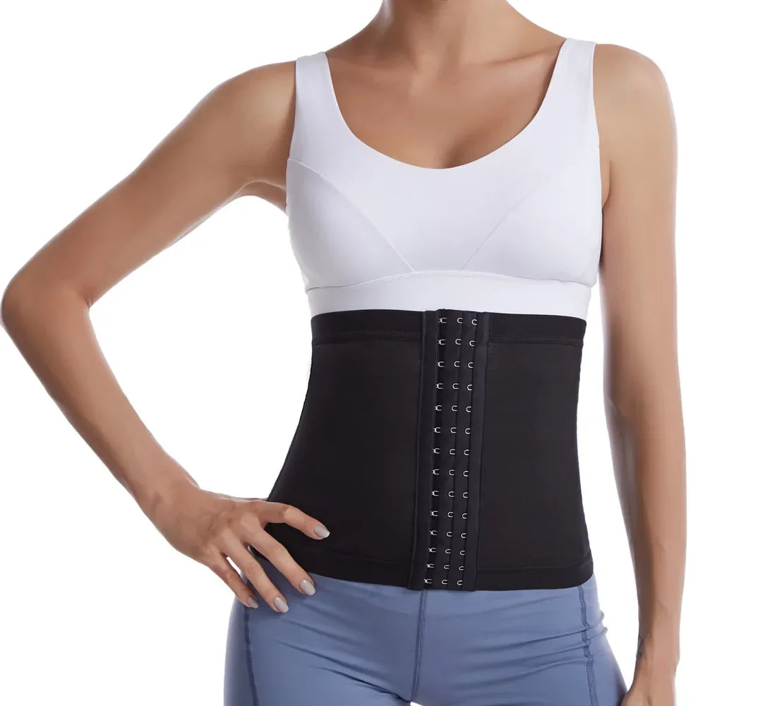 Waist Trainer Strap Premium Sauna Wrap Women Weight Loss Waist Trimmer Fitness Sweat Workout Hooks Slimming Belt Belly Cincher