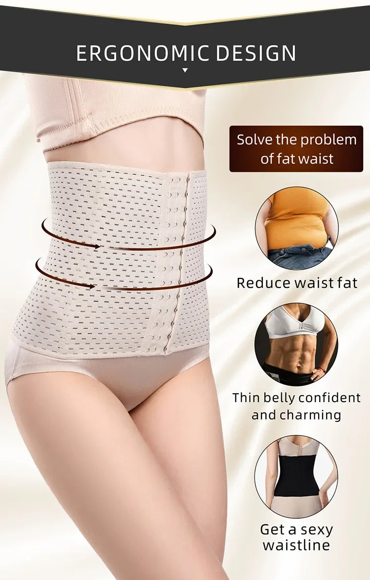 Waist Trainer Tummy Control Body Shaper Women XS~6XL Slimming Belt Corset Abdomen Belly Fitness Compression Shapewear