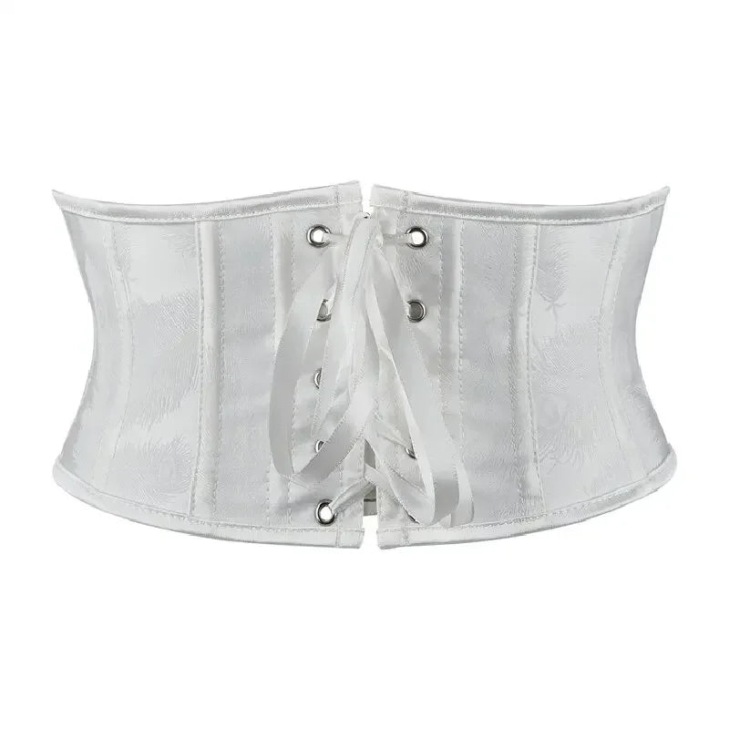 Waist Trainer Corsets Women Sexy Slimming Shaper Belt Short Torso Jacquard Underbust Corset Lace Up Bustiers & Corsets