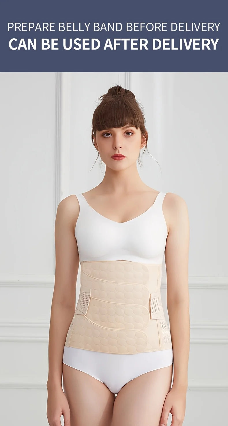 Postpartum Belly Belt Adjustable Comfortable Waist Trainer for Women Ideal for Postnatal Recovery and Body Shaping Soft