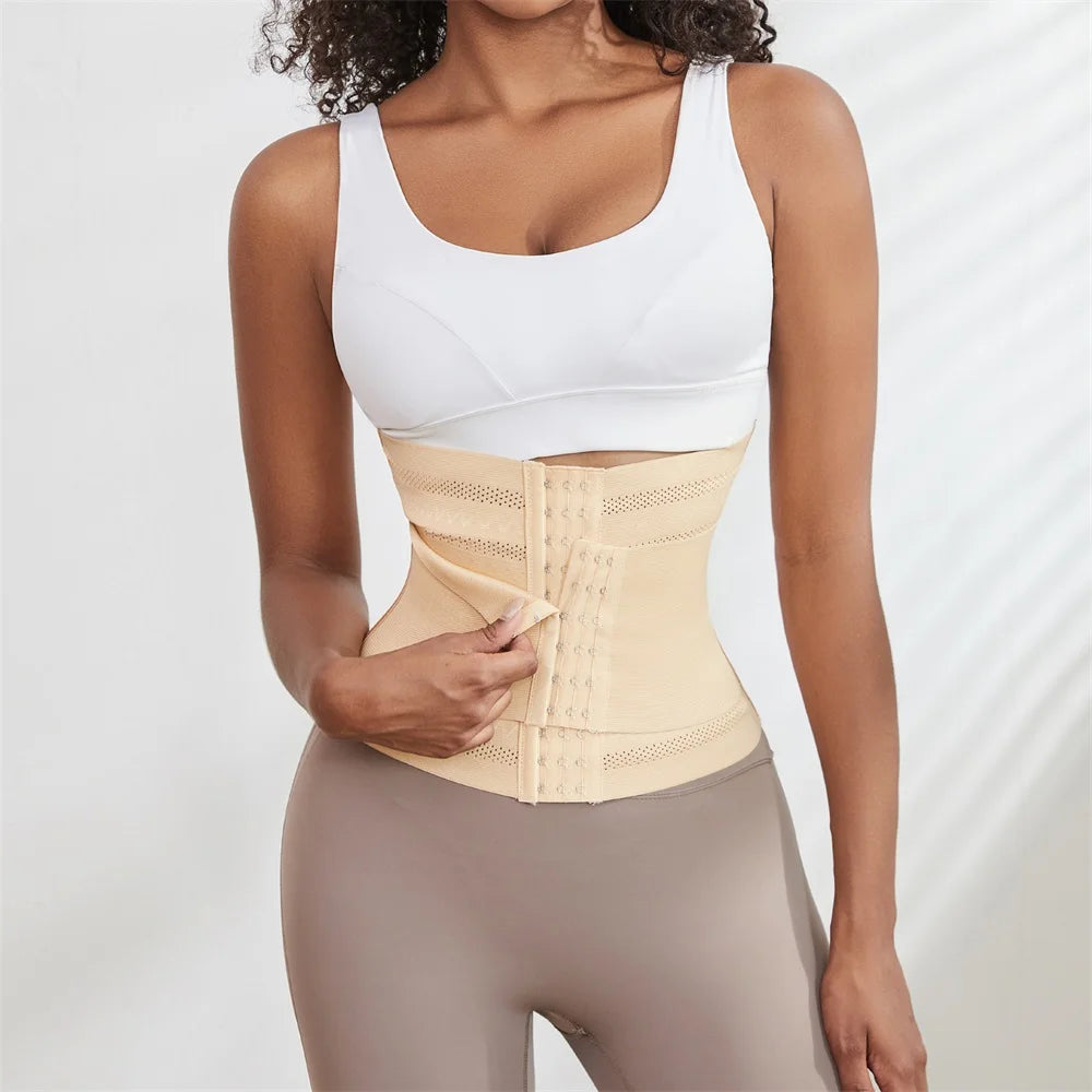 Women Waist Trainer Body Shaper Gym Fitness Tummy Control Shapewear Slimming Corset Double Belt