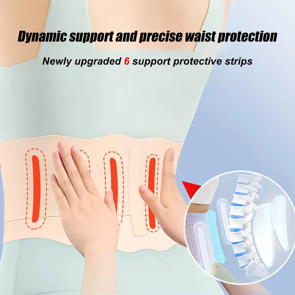 Adjustable Thin Breathable Back Brace for Men and Women, Waist Trainer Belt, Spine Support, Lumbar Corset, Gym Belts, 1Pc