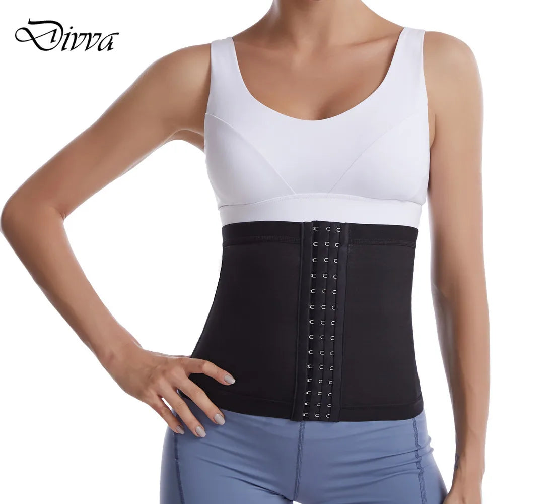 Waist Trainer Strap Premium Sauna Wrap Women Weight Loss Waist Trimmer Fitness Sweat Workout Hooks Slimming Belt Belly Cincher