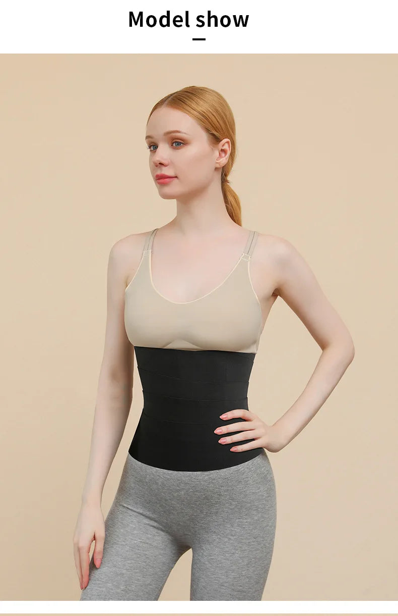 Women Waist Belt Postpart Sheath Trainer Belt Neoprene Adjustable Body Shaper Fitness Bandage Wrap Breathable Slimming Tummy 3M