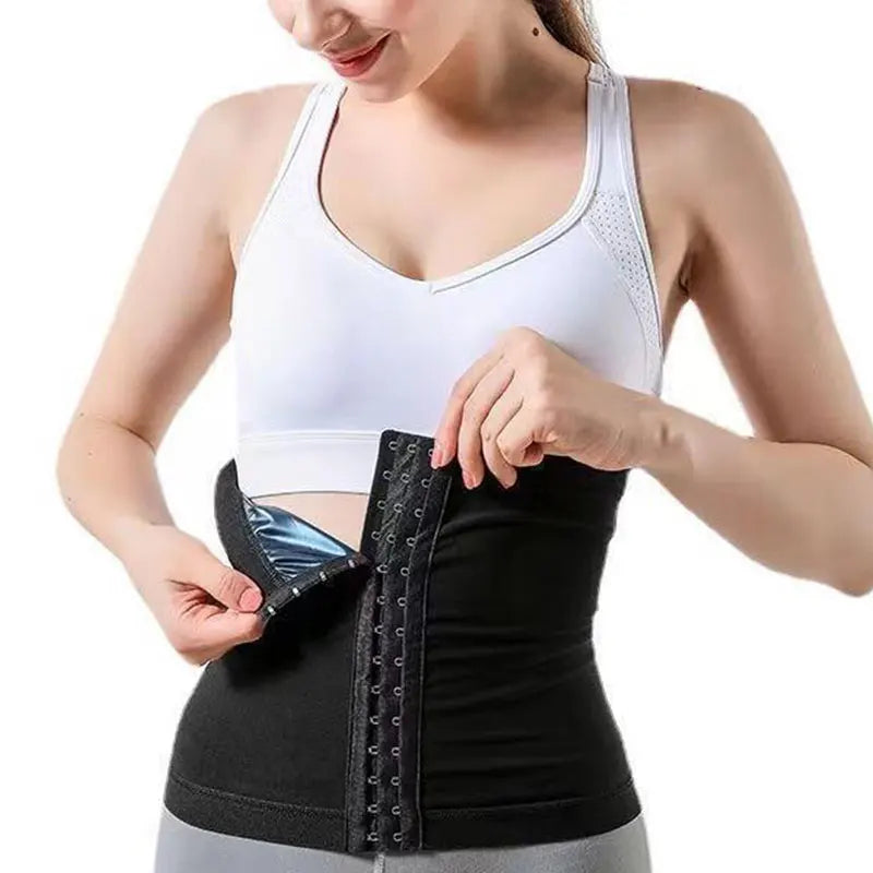 Buckle Waist Trainer Burst Sweat Corset Sauna Slimming Belt Sweat Body Burning Shaper Weight Loss Breasted Waist Training Belly