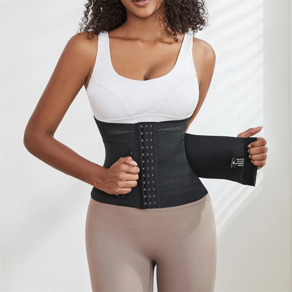 Women Waist Trainer Body Shaper Gym Fitness Tummy Control Shapewear Slimming Corset Double Belt