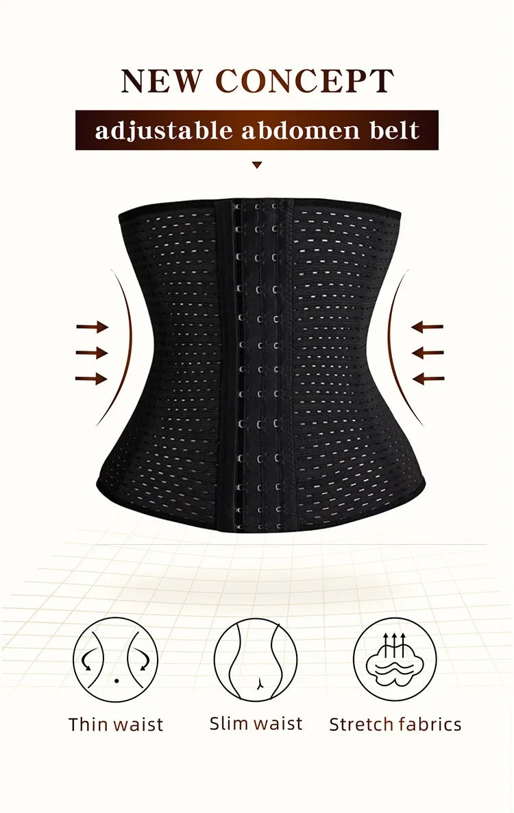 Waist Trainer Tummy Control Body Shaper Women XS~6XL Slimming Belt Corset Abdomen Belly Fitness Compression Shapewear