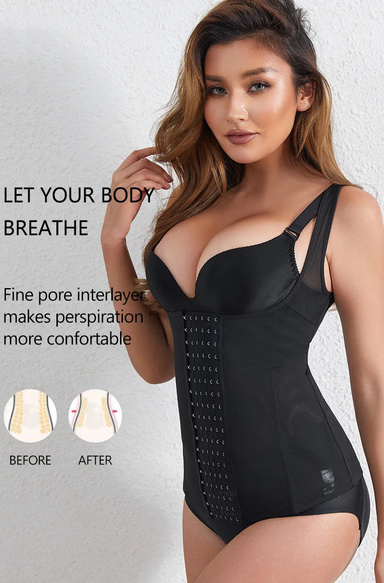 Women Waist Trainer Vest Tummy Control Body Shaper Slimming Shapewear Sheath Belt Flat Belly Girdles Waist Cincher Corset Vest