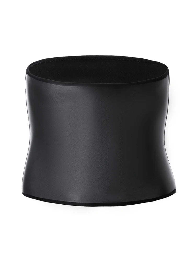Womens Body Shaper Tummy Control Waist Slimming Belt Faux Leather Waist Trainer Corset Belly Sheath Tummy Trimmer Cincher Sports