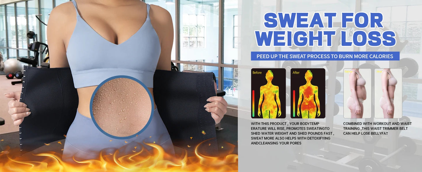 Women Men Breathable Neoprene Waist Trainer Belt Tummy Control Workout Waist Cincher Sauna Sweat Girdle Sport Waist Trimmer