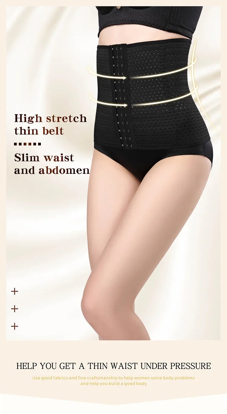Waist Trainer Tummy Control Body Shaper Women XS~6XL Slimming Belt Corset Abdomen Belly Fitness Compression Shapewear