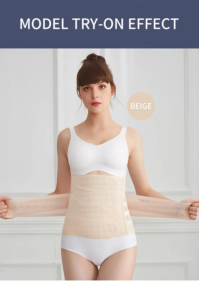 Postpartum Belly Belt Adjustable Comfortable Waist Trainer for Women Ideal for Postnatal Recovery and Body Shaping Soft