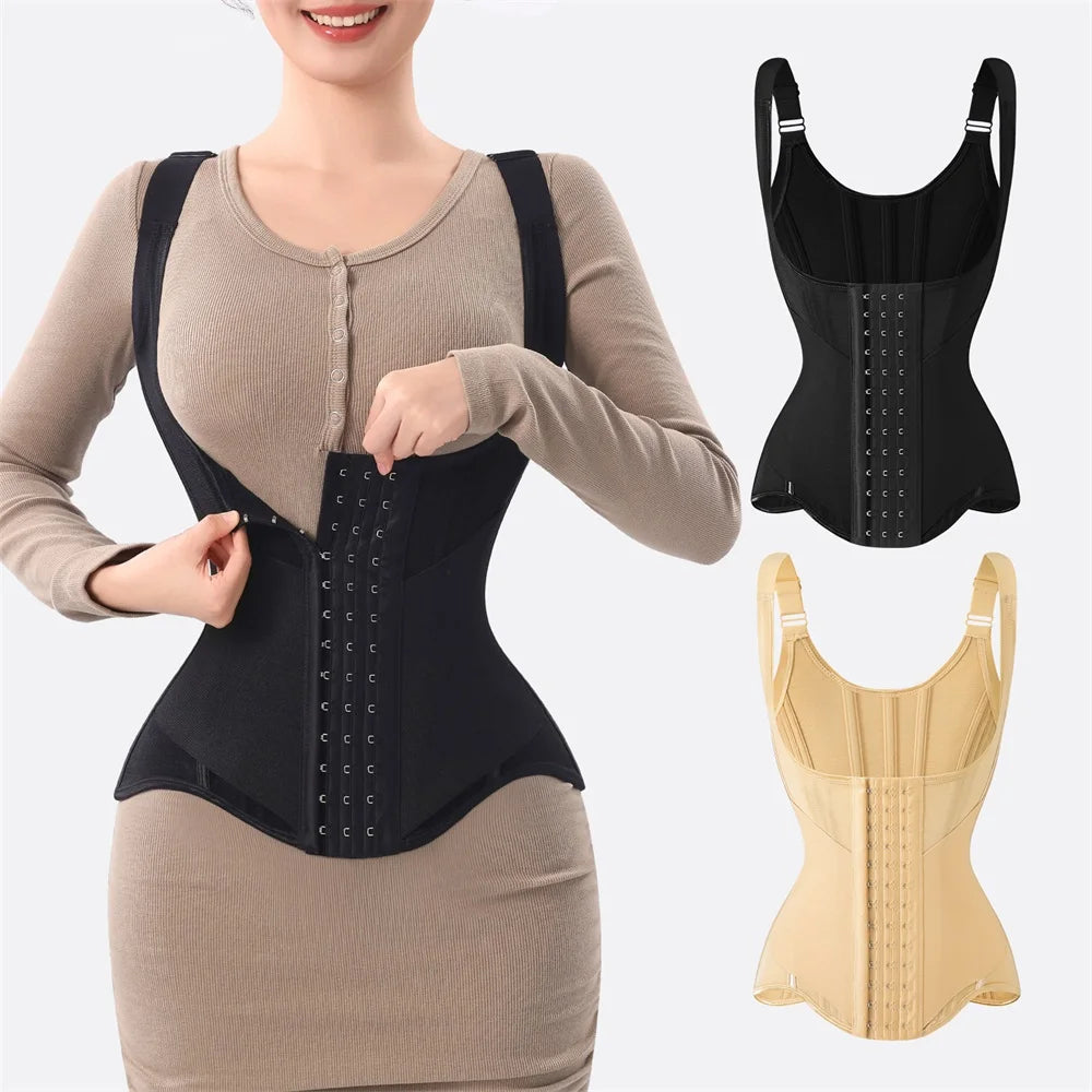 Waist Trainer Tummy Control Body Shaper Slimming Corset Shapewear Hourglass Waist Cincher Vest Belt