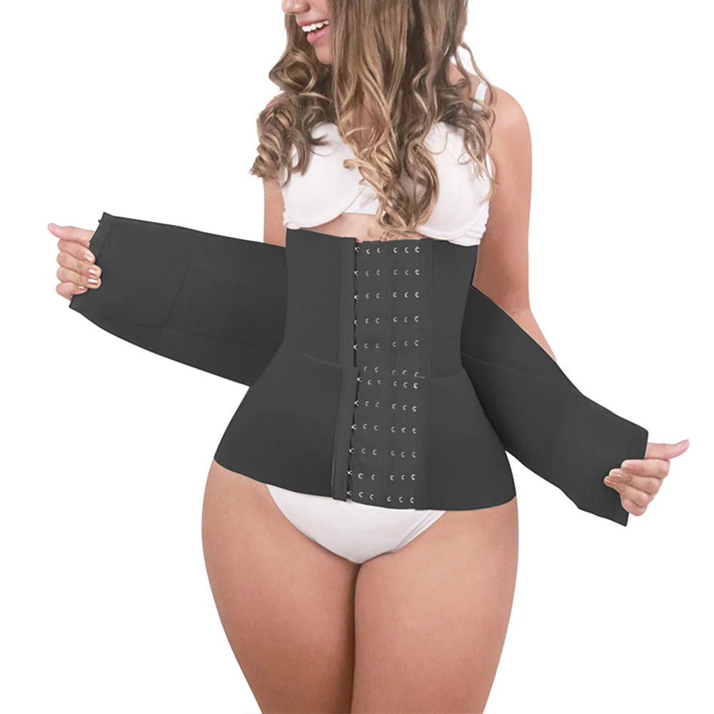 Fajas Colombians Waist Trainer Double Compression BBL Shaper Tummy Control Slimming Sheath Flat Belly Adjustable Shapewear