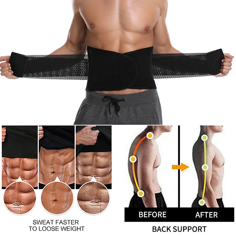 Waist Trainer for Women Waist Trimmer Back Support Belt Sweat Wrap Weight Loss Fitness Gym Sport Sauna Workout Body Shaper